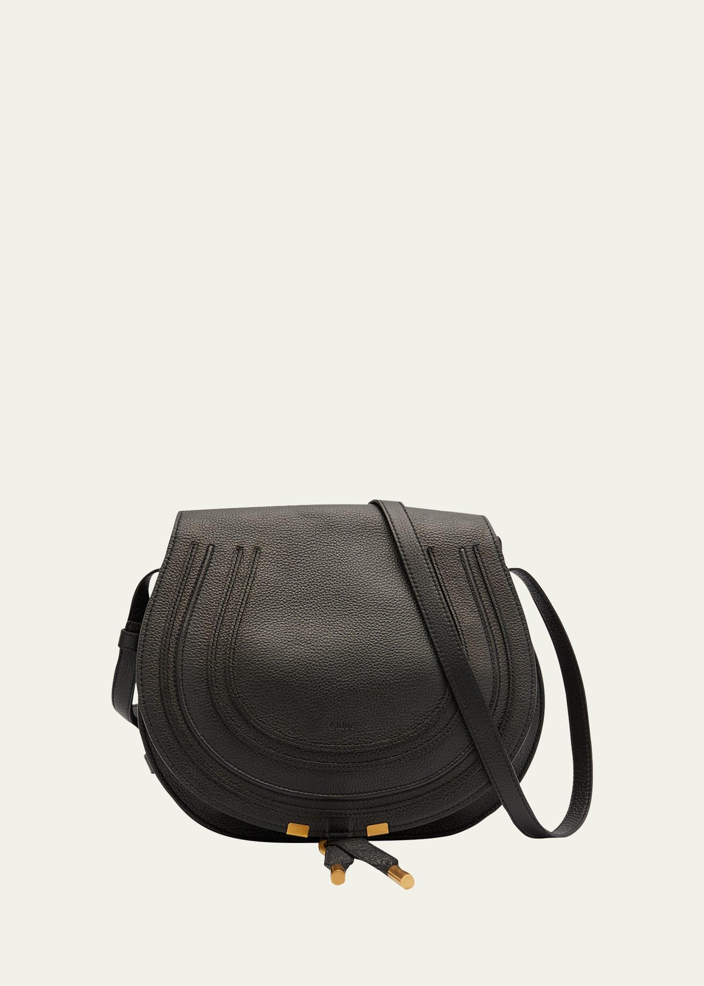 Womens Medium Marcie Leather Saddle Bag Product Image