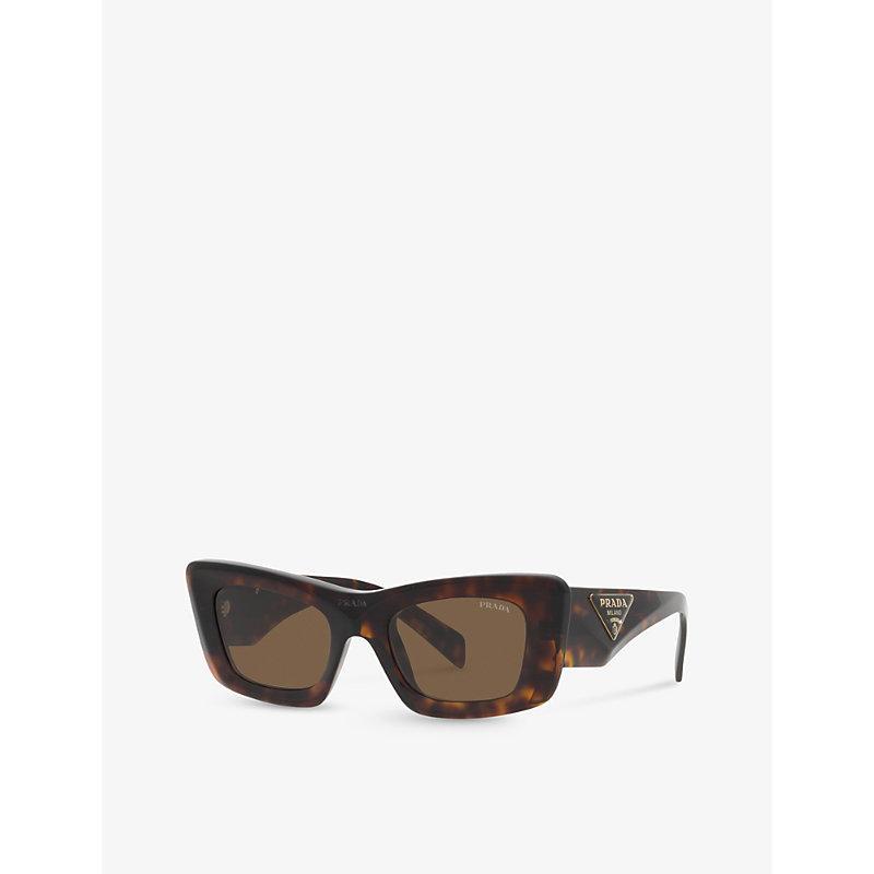 PRADA Pr 13zs 2au06b Cat Eye Sunglasses In Brown Product Image