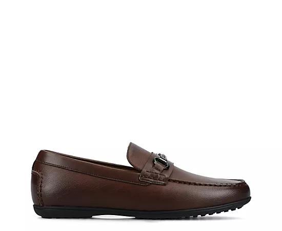VANCE Charles Comfort Slip-on Flexible Mens Driving Bit Loafers Brown Product Image