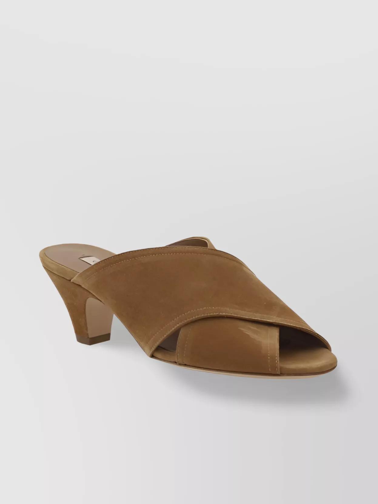 CASADEI Suede Sandals In Honey Product Image
