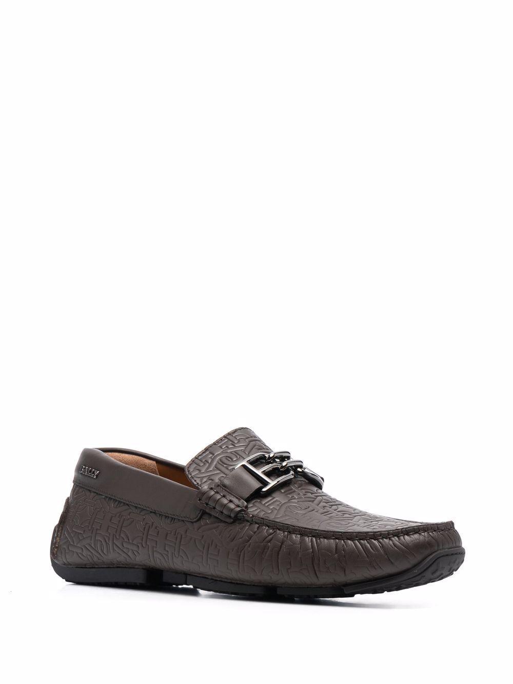logo-plaque leather loafers Product Image