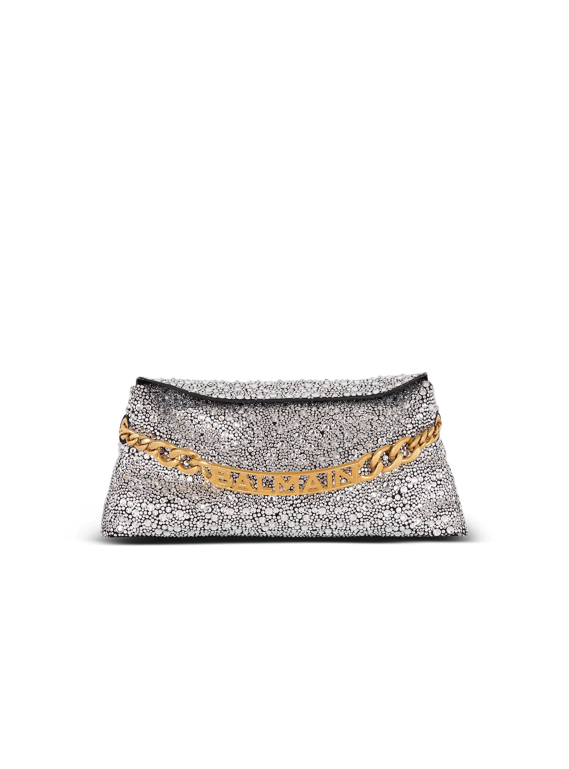 1945 Soft suede and rhinestone clutch Product Image