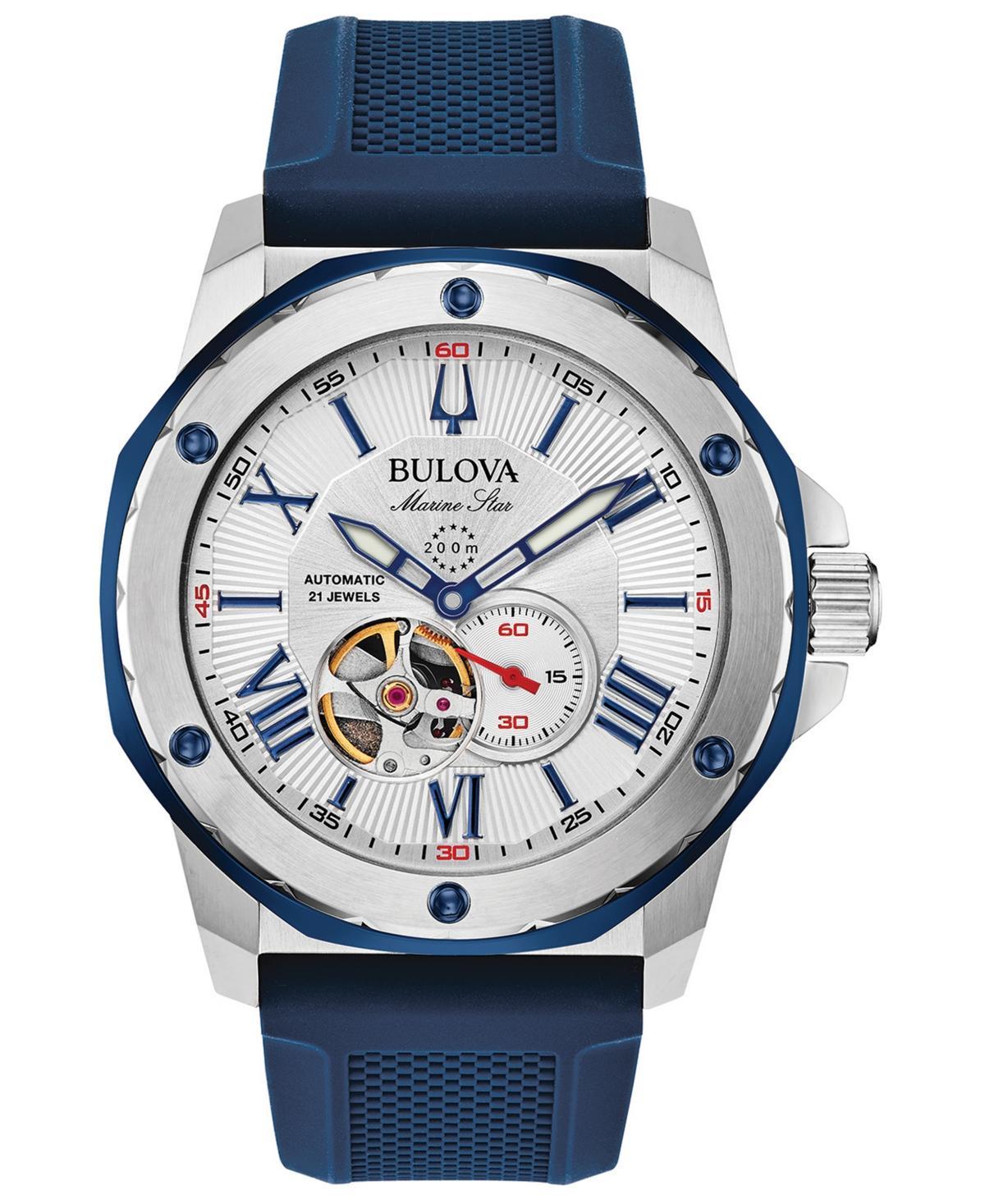 Bulova Mens Marine Star Automatic Gold Tone Stainless Steel Bracelet Watch - 97A174 Product Image