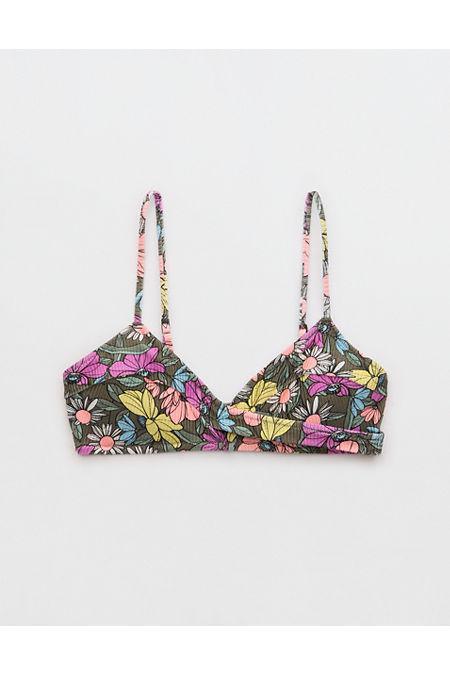 Aerie Shine Rib Twist Scoop Bikini Top Women's Product Image