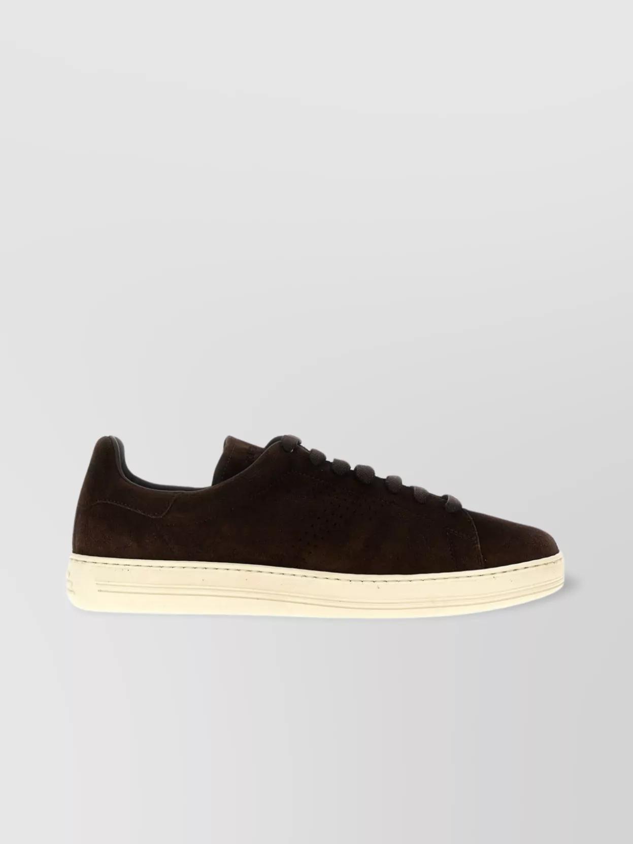 TOM FORD Men Coconut Nubuk Sneakers In Brown Product Image