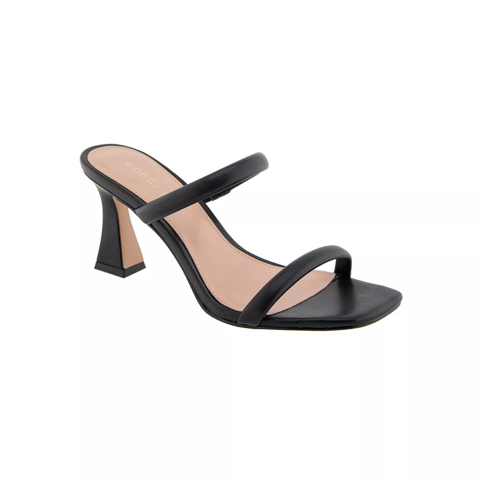 BCBGeneration Routa Women's Slip-On Block Heeled Sandals, Size: 11, Black Product Image
