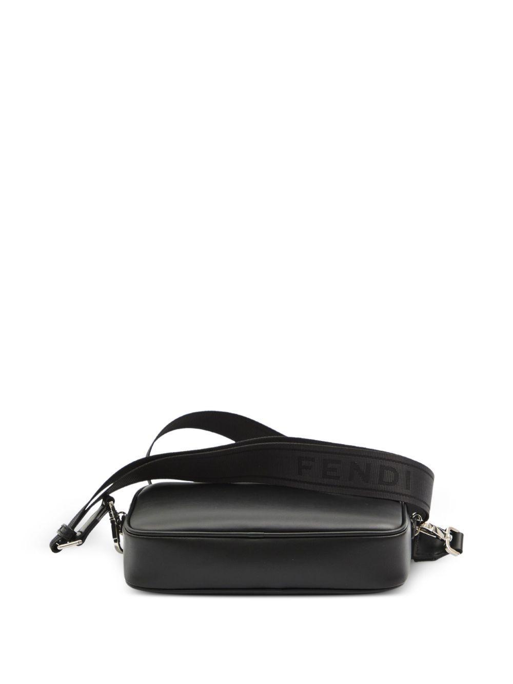 logo leather messenger bag Product Image