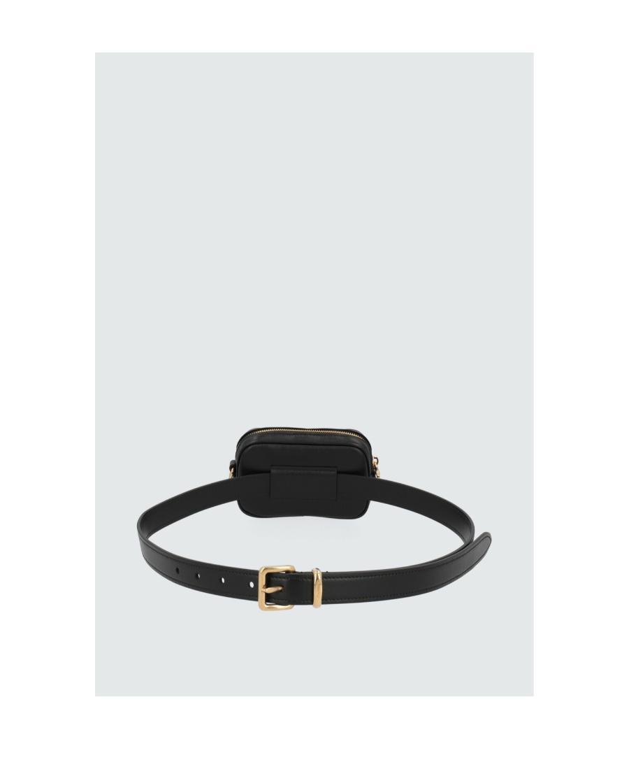 MIU MIU Logo-embossed Leather Belt Bag In Black Product Image
