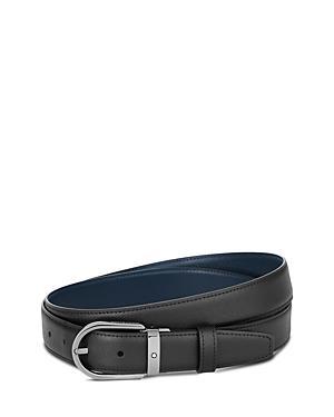 Montblanc Mens Horseshoe Reversible Saffiano Leather Belt Product Image