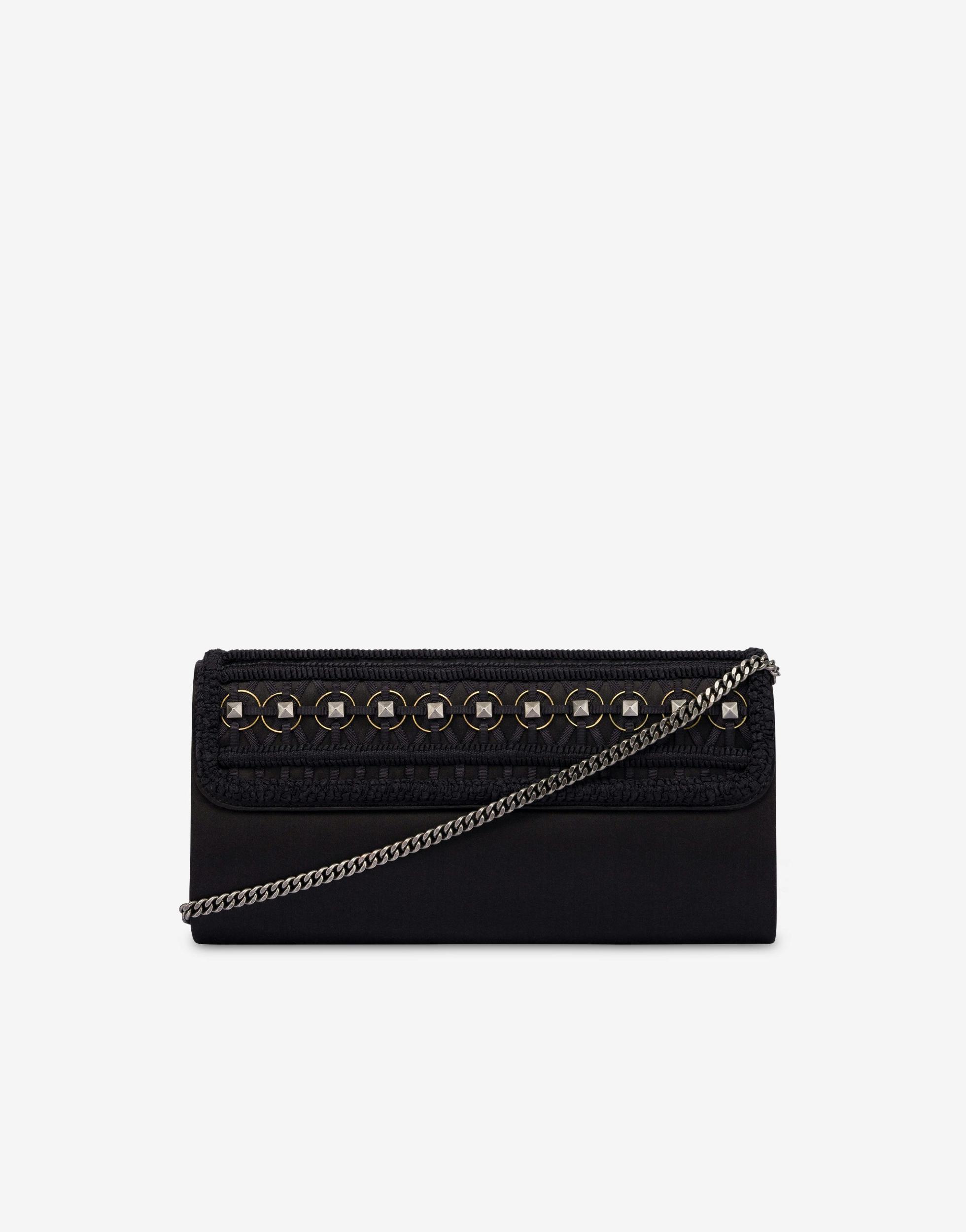 Satin clutch with embroidery Product Image