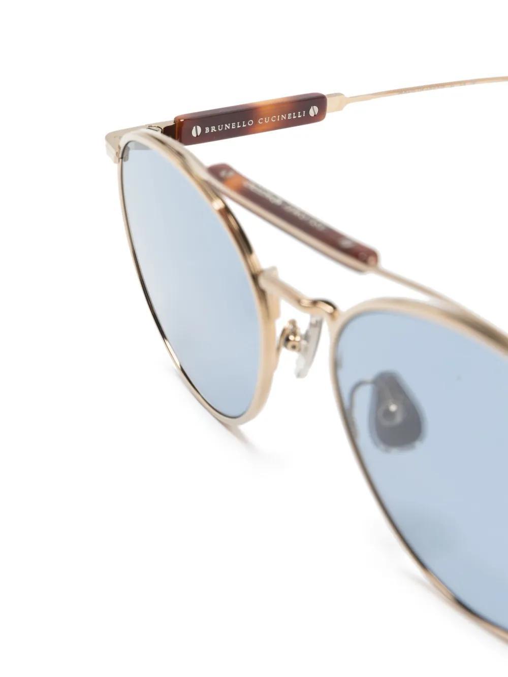 metallic round-frame sunglasses  Product Image