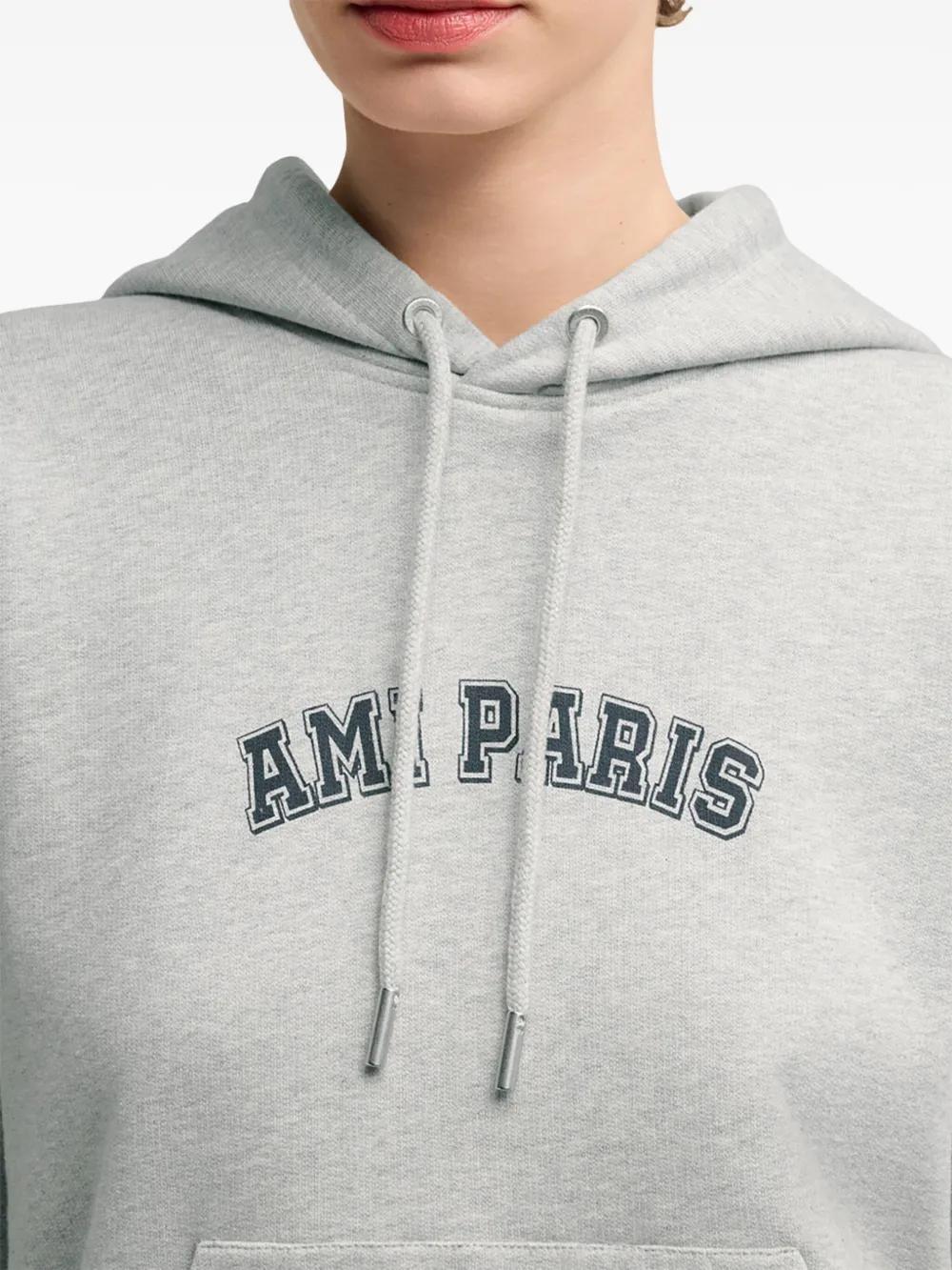 logo-print cotton hoodie Product Image