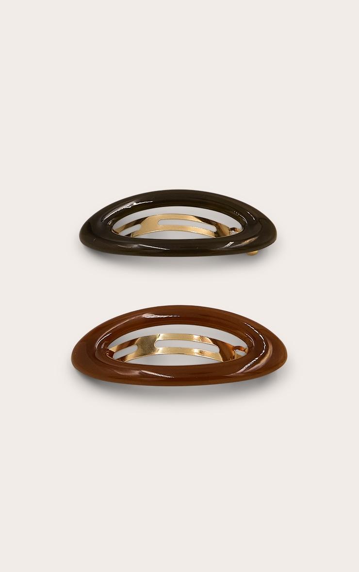 Resin Oval Hair Clip Multi-Pack Product Image