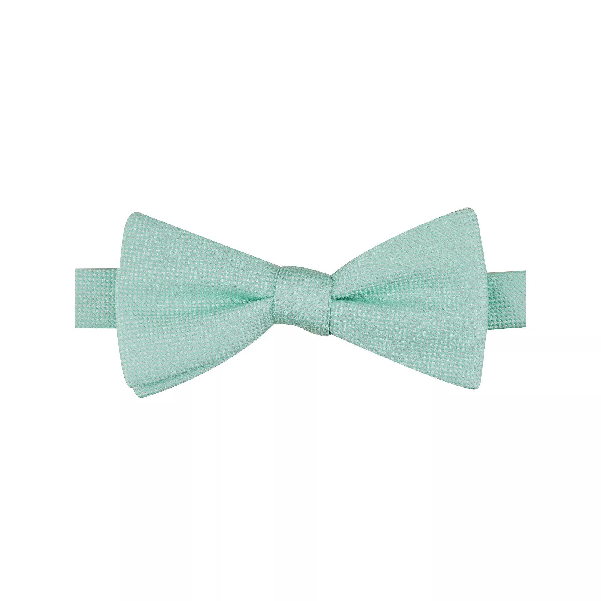 Men's Bespoke Pre-Tied Bow Tie, Green Oxford Product Image
