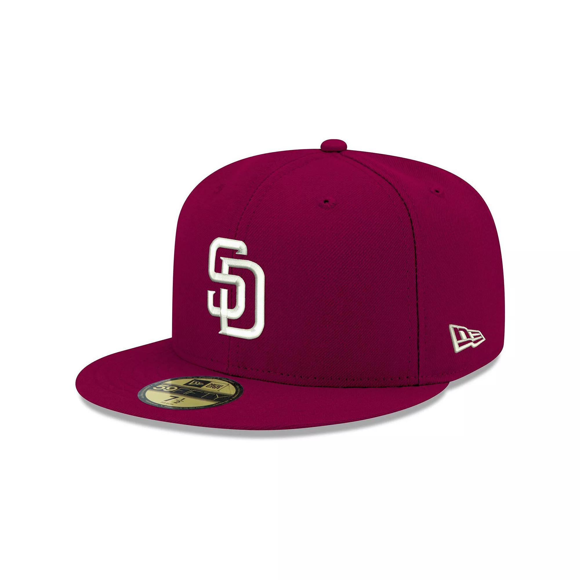 Men's New Era Royal San Diego Padres Logo White 59FIFTY Fitted Hat, Size: 7, Blue Product Image