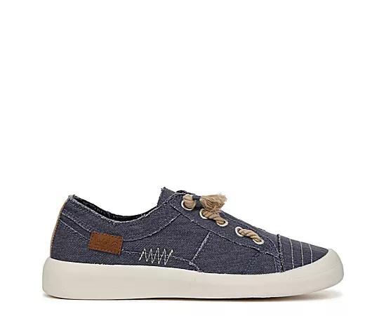 Blowfish Malibu Beachside Womens Slip-On Shoes Blue Twill Product Image