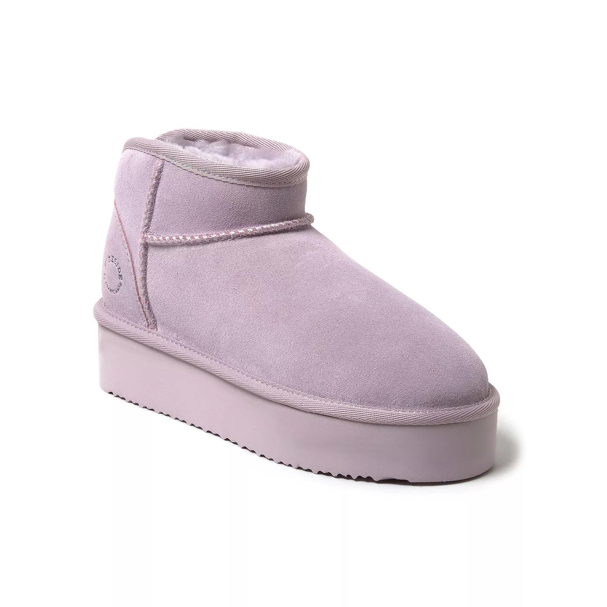 Fireside by Dearfoams Kingston Women's Shearling Platform Slippers, Size: 8, Purple Product Image