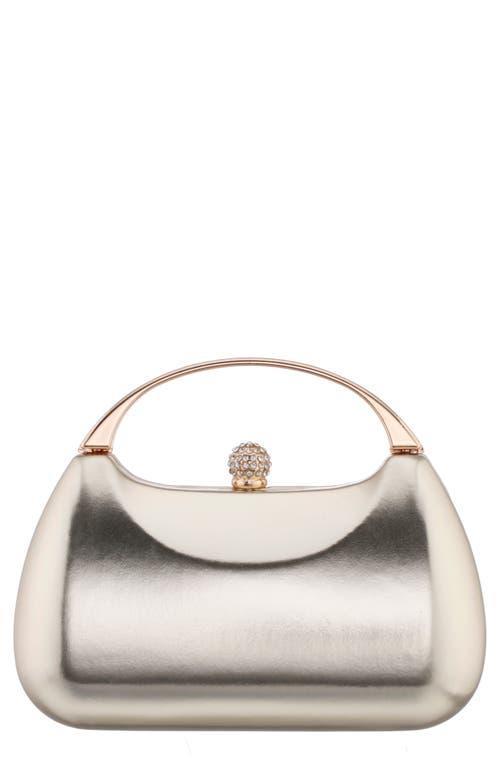 Nina Womens Metallic Minaudiere bag with Metal Handle Product Image