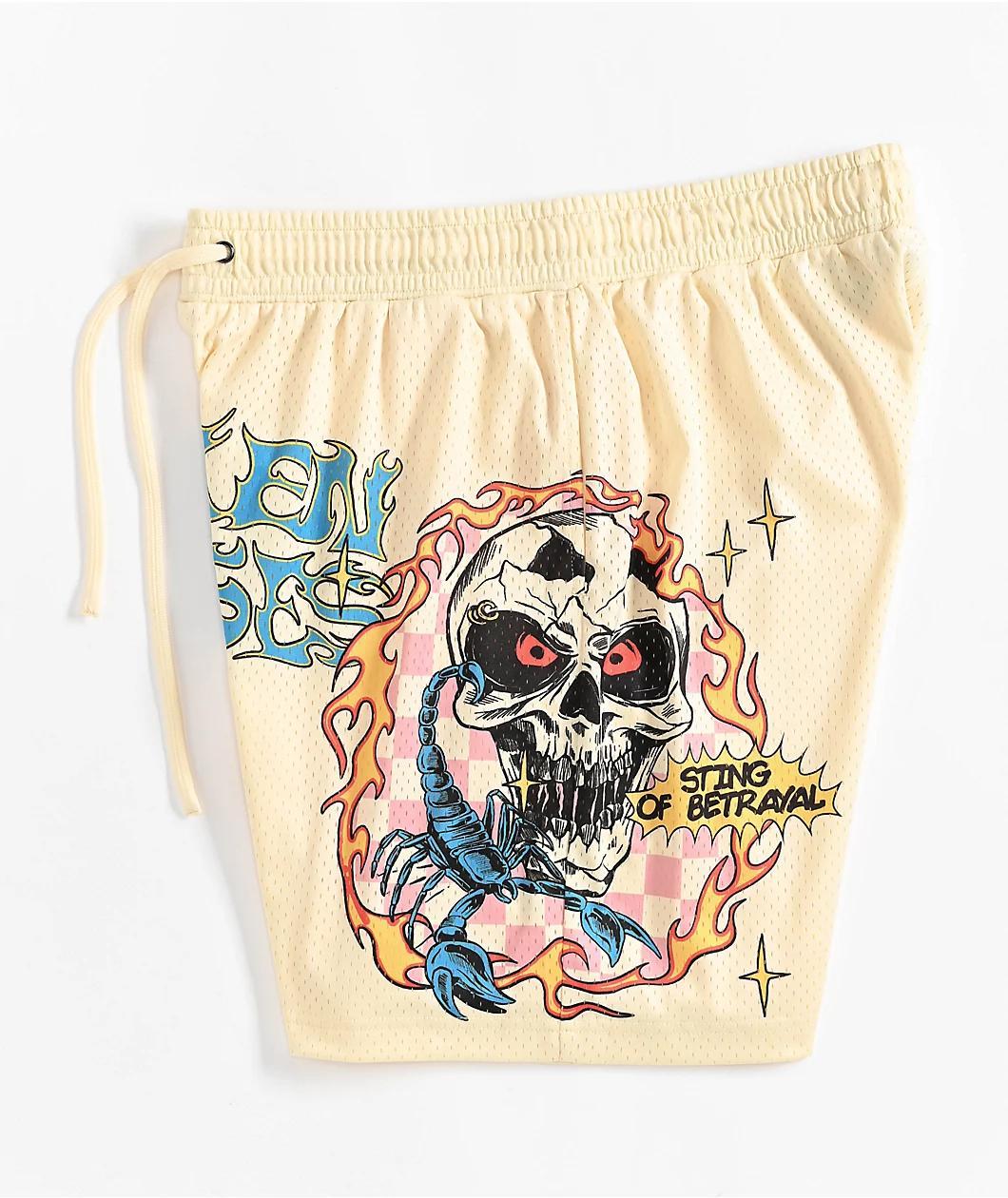 Broken Promises Sting Of Betrayal Natural Mesh Shorts Product Image