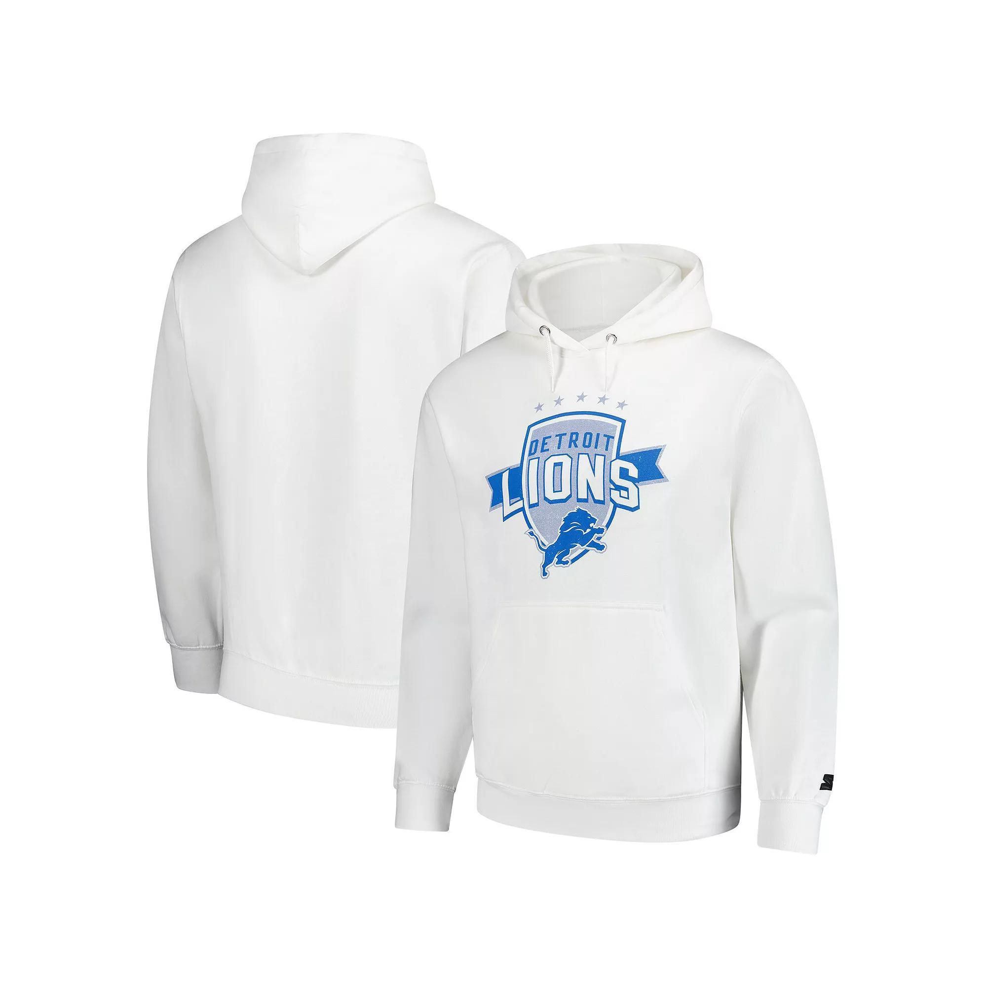 Mens Starter Detroit Lions Vintage Pullover Hoodie Product Image
