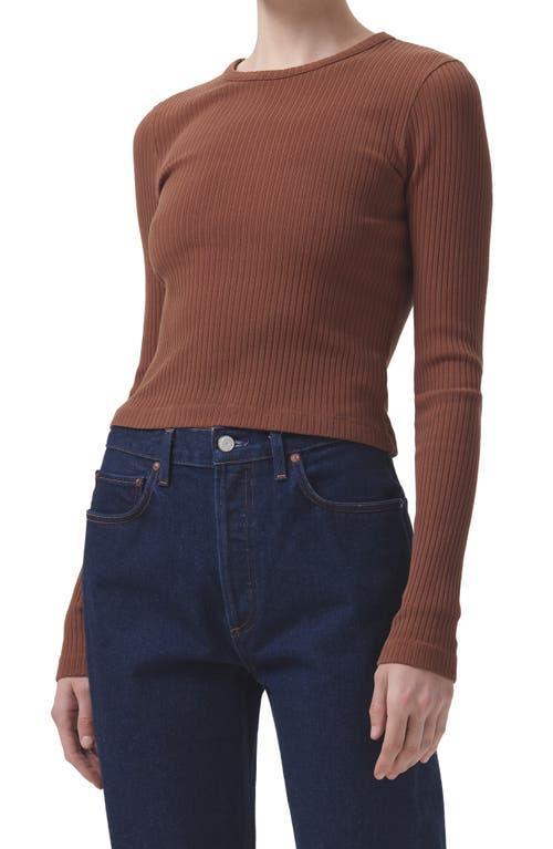 Alma Shrunken Crew Neck Tee AGOLDE Product Image