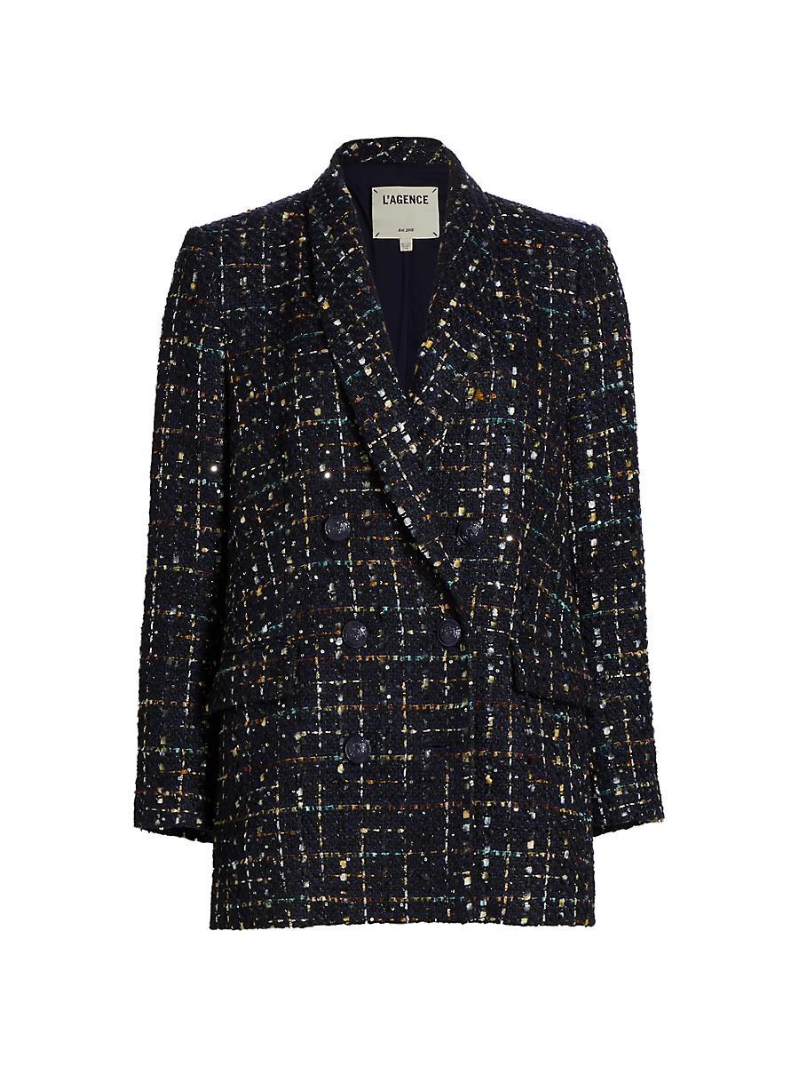 Womens Jayda Tweed Double-Breasted Blazer Product Image