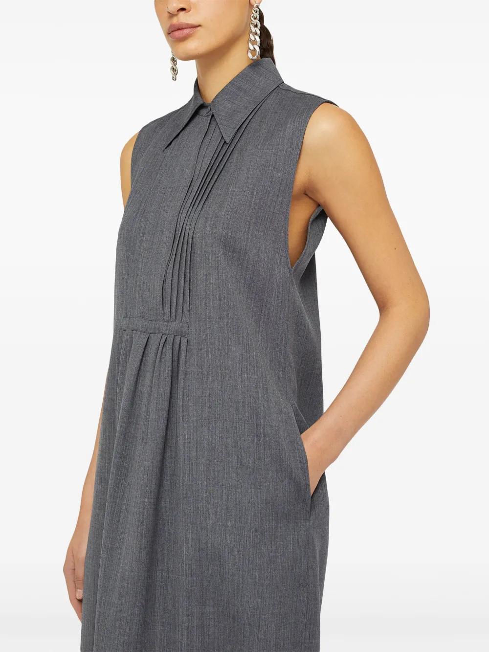 JIL SANDER Hemdkleid Mit Glattem Kragen In Volcanic Glass Product Image