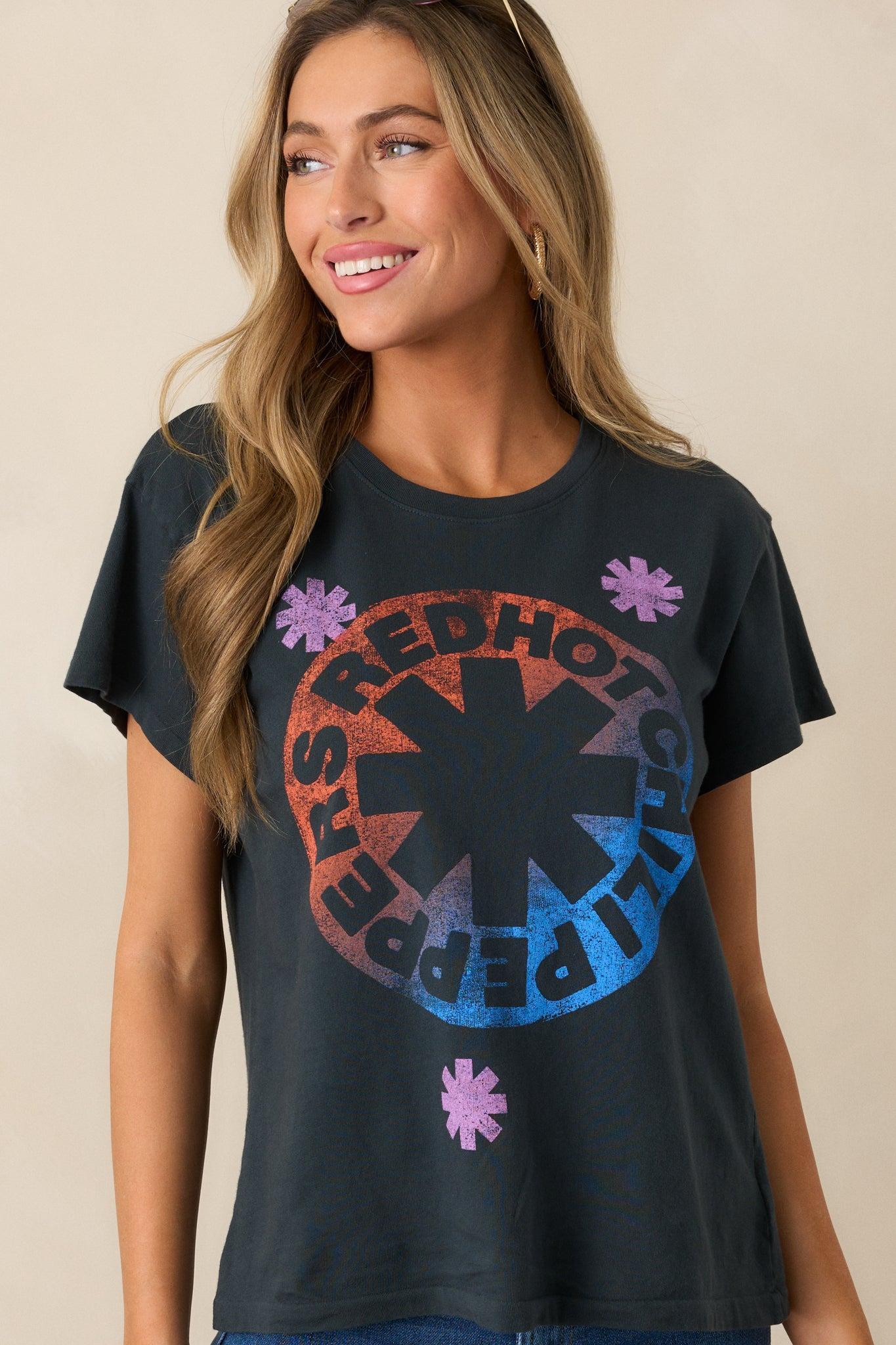 Red Hot Chili Peppers Vintage Black Asterisk Tour Tee Product Image