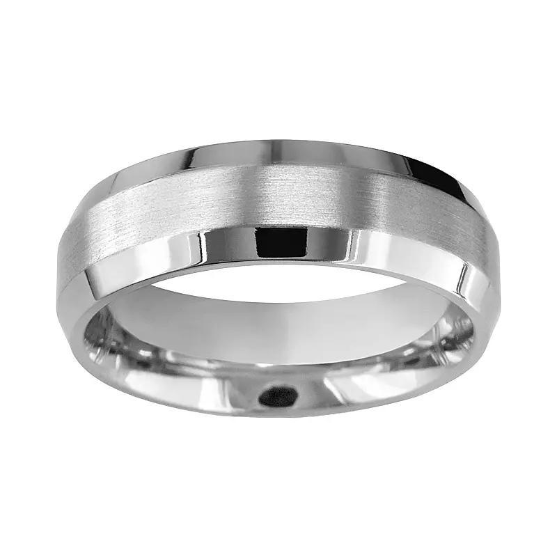 Boston Bay Diamonds Titanium Beveled Wedding Band - Men, Men's, Size: 12, Grey Product Image