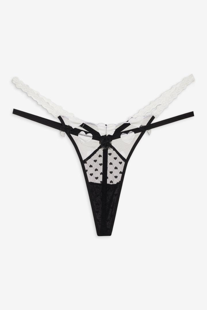 Mia Thong Panty — Black Product Image