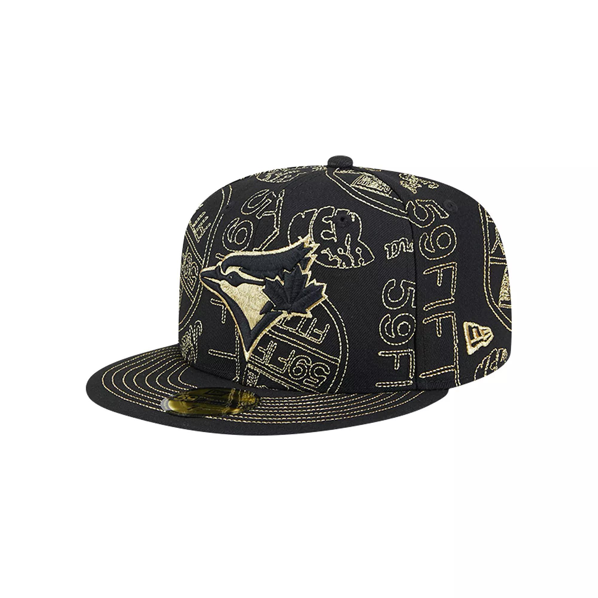 Men's New Era Black Toronto Blue Jays 59FIFTY Day Allover Fitted Hat, Size: 7 7/8, Jay Black Product Image