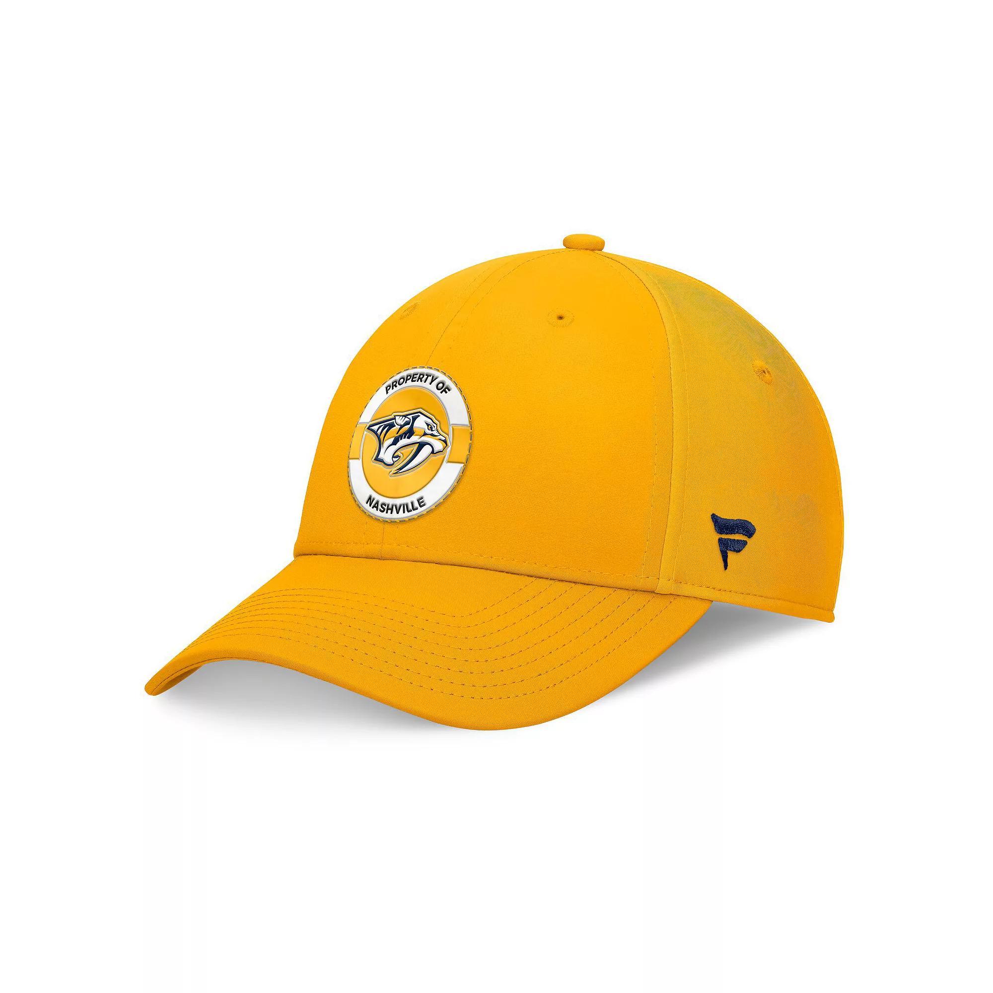 Men's Fanatics Gold Nashville Predators Authentic Pro Training Camp Flex Hat, Size: Small/Medium, Pdt Gold Product Image