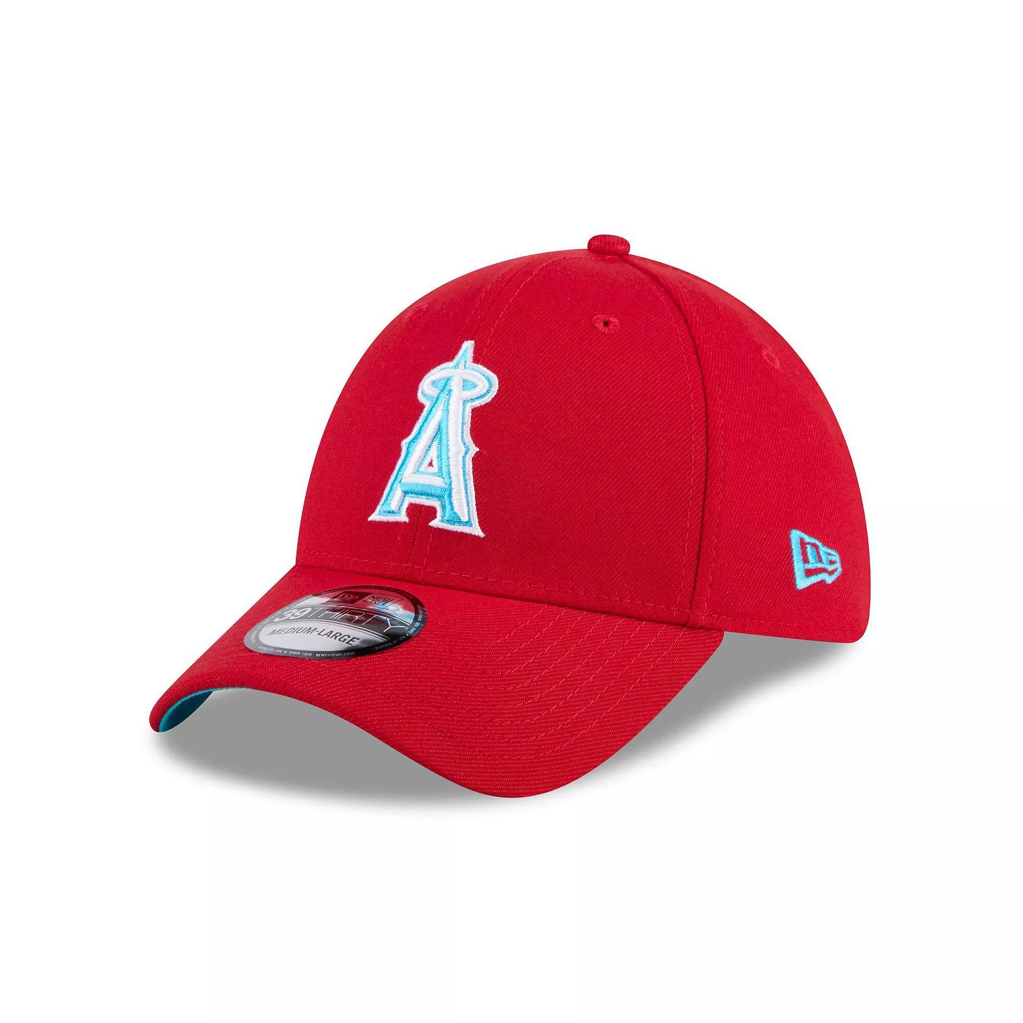Men's New Era Red Los Angeles Angels 2024 Father's Day 39THIRTY Flex Hat, Size: Large/XL Product Image