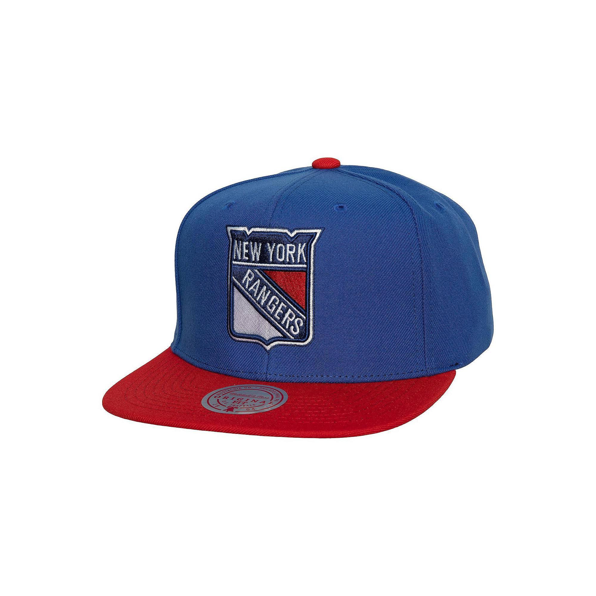 Mens Mitchell & Ness Blue New York Rangers Core Team Ground 2.0 Snapback Hat Product Image