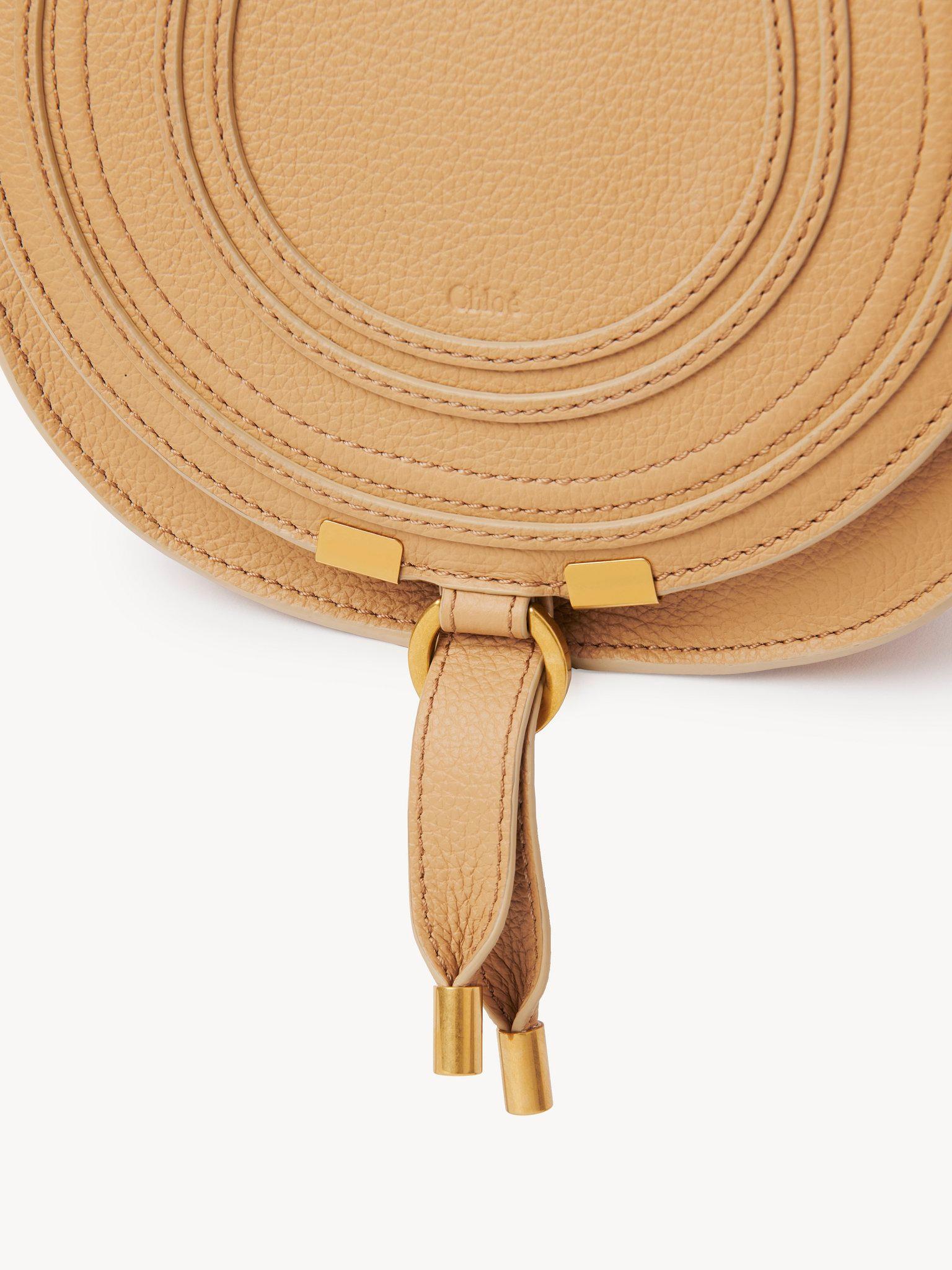 Small Marcie saddle bag in grained leather Product Image