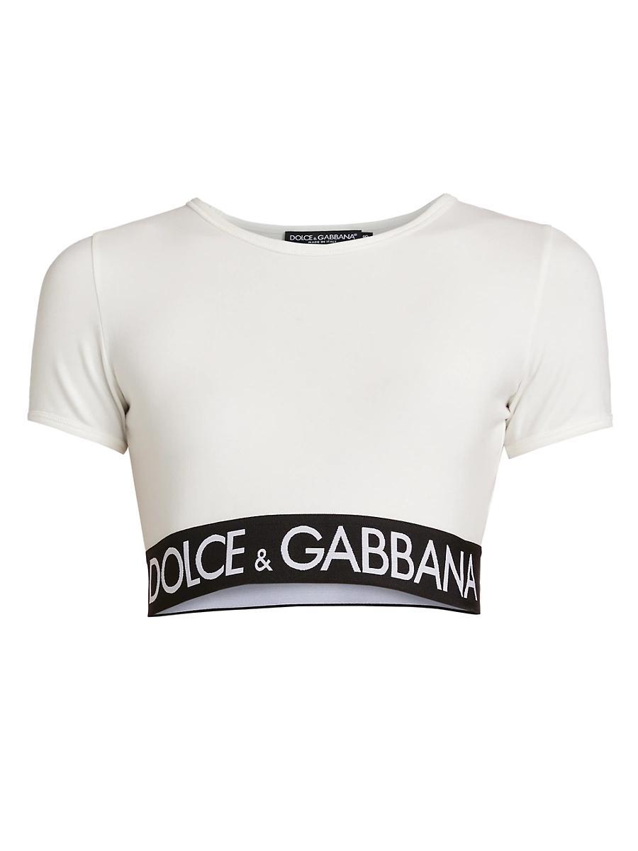 Womens Logo Tape Crop T-Shirt Product Image