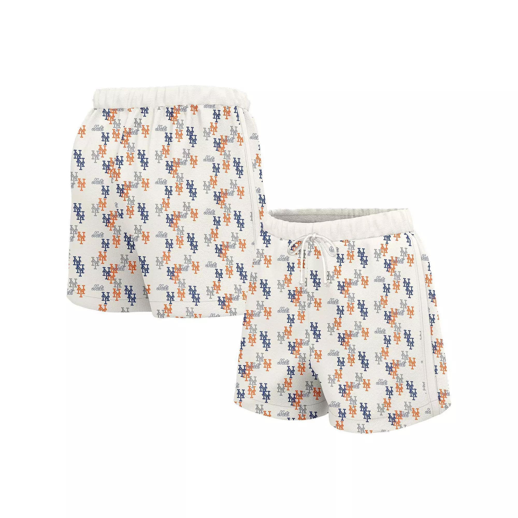 Women's Lusso  White New York Mets Marge Shorts, Size: XL Product Image