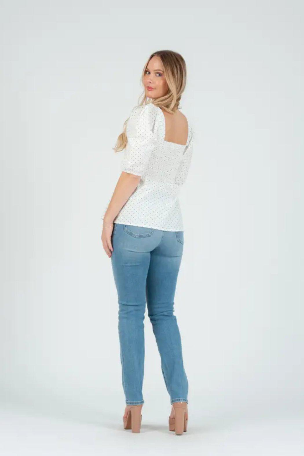 Harlow Poplin Puff Sleeve Top Product Image