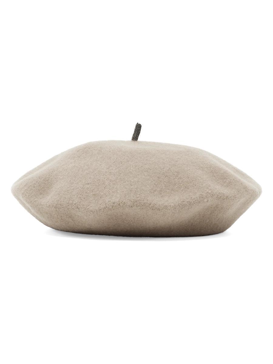 Womens Wool Beret With Precious Detail Product Image