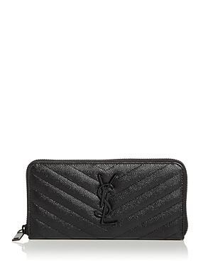 Saint Laurent Monogram Quilted Leather Continental Zip Wallet Product Image