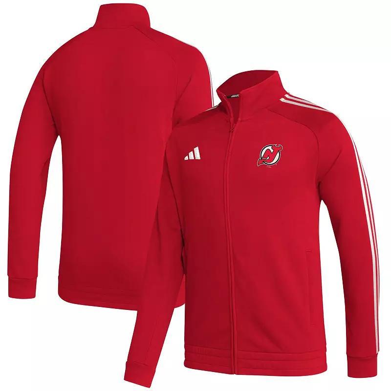 Mens adidas Black Philadelphia Flyers Raglan Full-Zip Track Jacket Product Image
