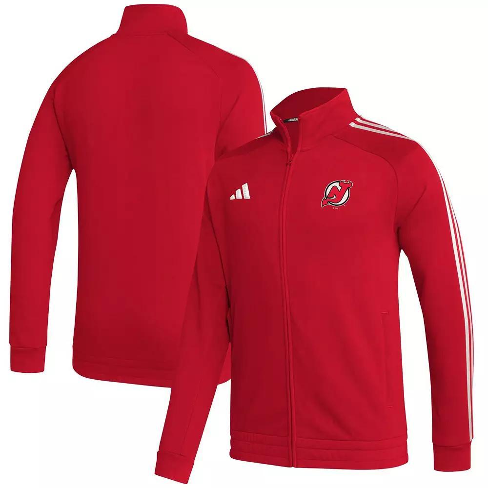 Mens adidas Black Philadelphia Flyers Raglan Full-Zip Track Jacket Product Image