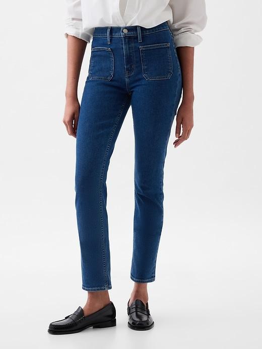 Mid Rise Vintage Slim Jeans Product Image