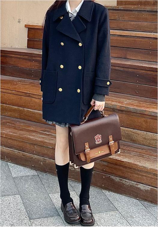 Double Breasted Plain Coat Product Image