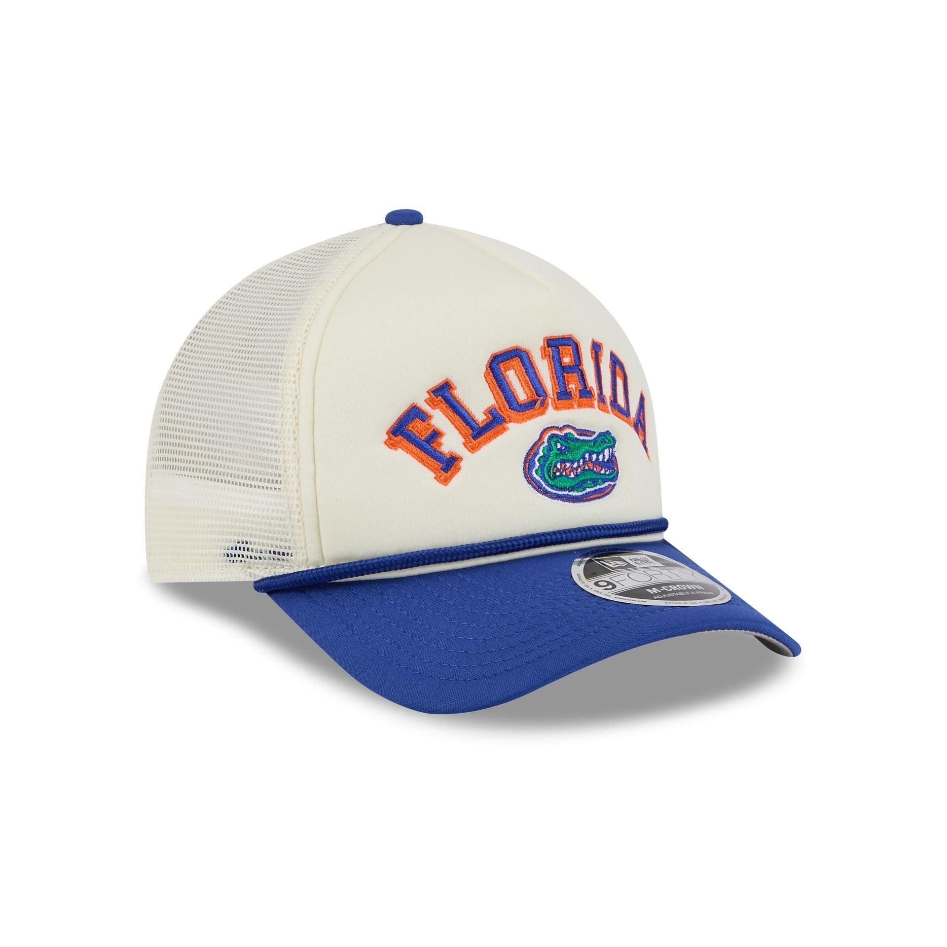 Florida Gators Chrome Arch 9FORTY M-Crown A-Frame Trucker Hat Male Product Image