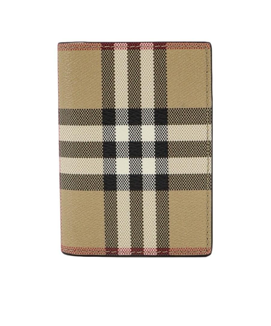 BURBERRY Vintage Check Leather Wallet In Green Product Image