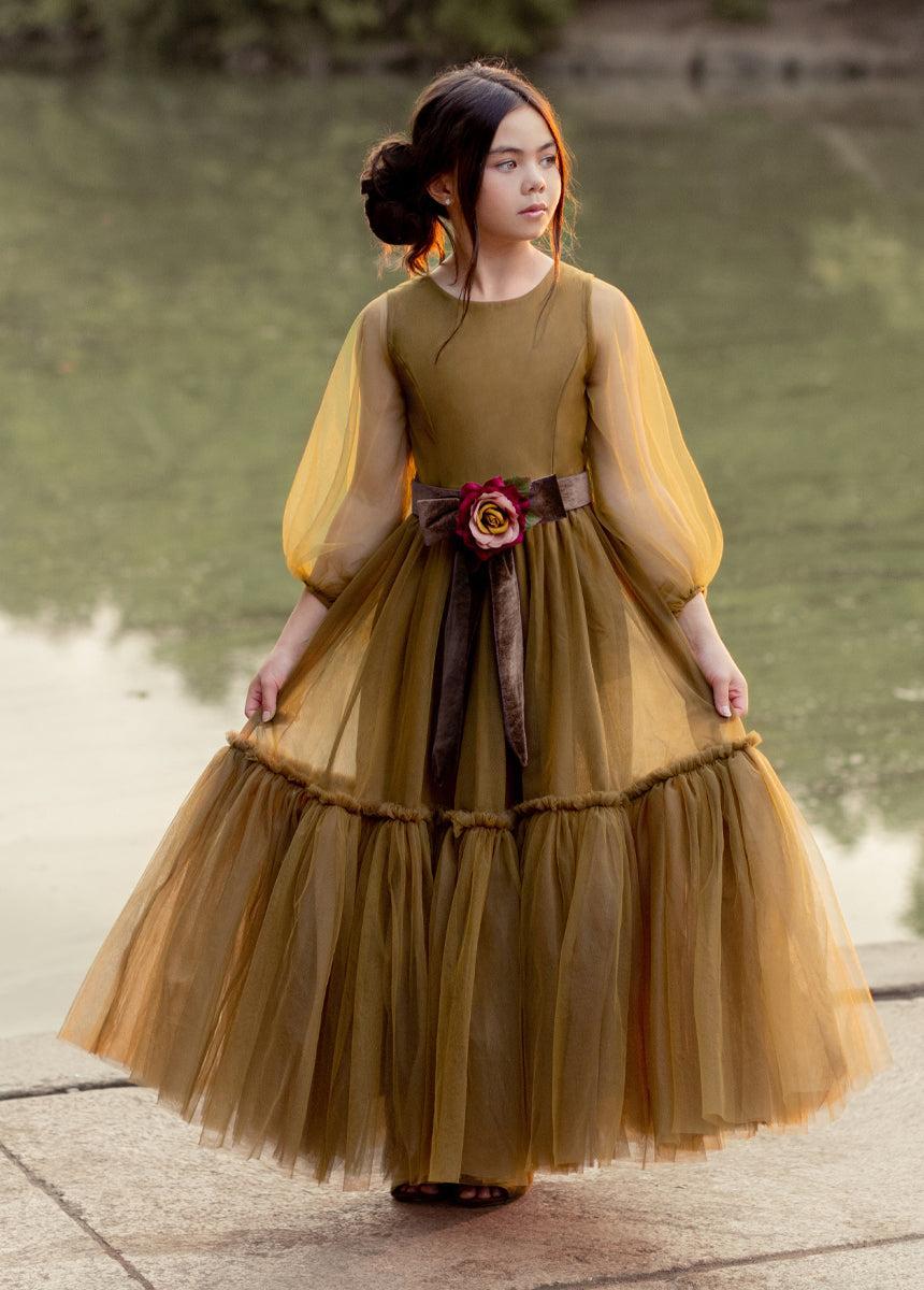 Tianna Dress in Bistre Girls Product Image