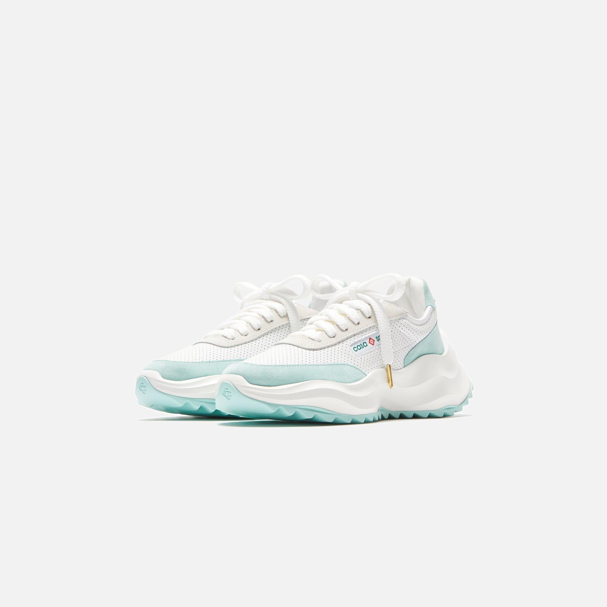 Casablanca Atlantis Leather Sneaker - White / Mint Male Product Image