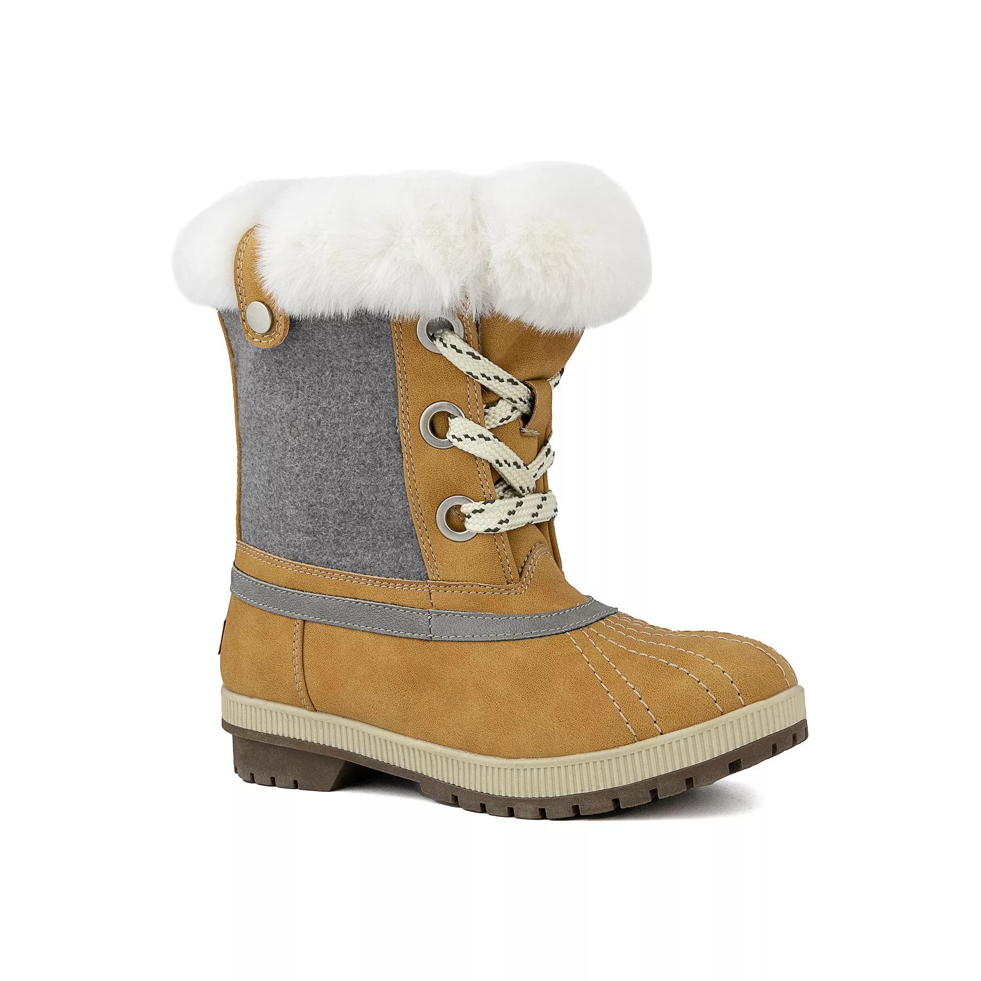 London Fog Milly Womens Waterproof Winter Duck Boots Red Product Image