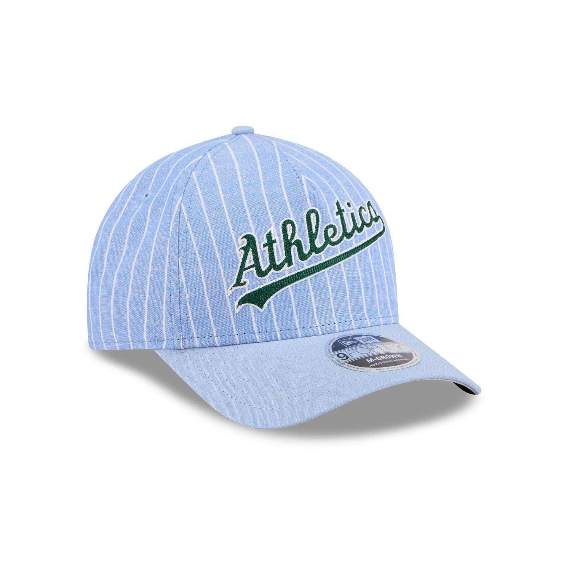Athletics Pinstripe Linen 9FORTY M-Crown A-Frame Snapback Hat Male Product Image